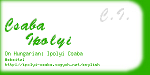 csaba ipolyi business card